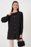 Bebe Yaka Uzun Tunik 5967 - Siyah resmi
